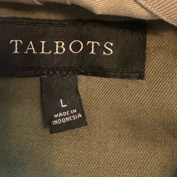 Talbots lightweight olive jacket. Size L - Picture 5 of 9